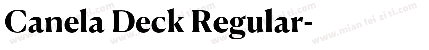 Canela Deck Regular字体转换